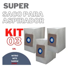 Kit 03 Saco Aspirador De Pó Arno Descartável Nitro Nit2 1400 Foto mini 2