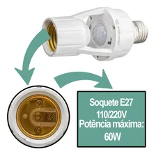 Kit 03 Sensor De Presença Lâmpada Soquete E27 Bocal Fotocelula Orbitronic Orb7790 Foto mini  3