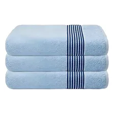 Kit 03 Toalha De Rosto Camesa Duo 100% Algodão 340gr Macia Cor Azul-claro Lisa Foto mini 1