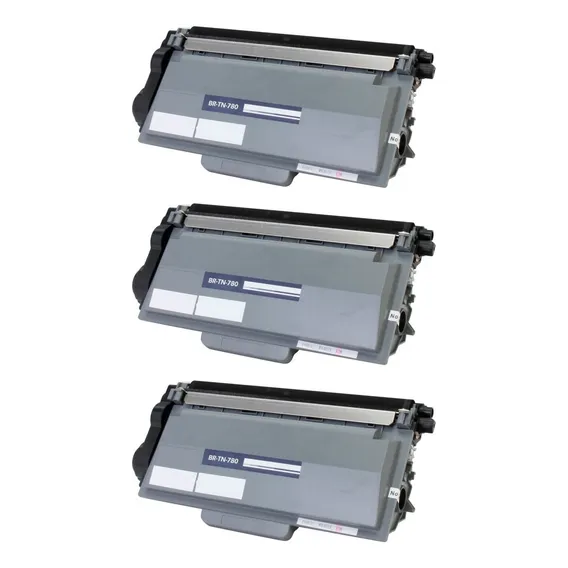 Kit 03 Toner Compatível Tn-3392 Tn-780 P/ Impressora Brother 6182 6182 8157 8712 8912 8952 8952 12.000 Cópias Tinta Preto Foto 1