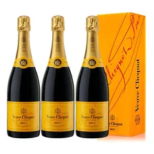 Kit 03 Unidades Champagne Veuve Clicquot Brut 750ml Foto  mini 1