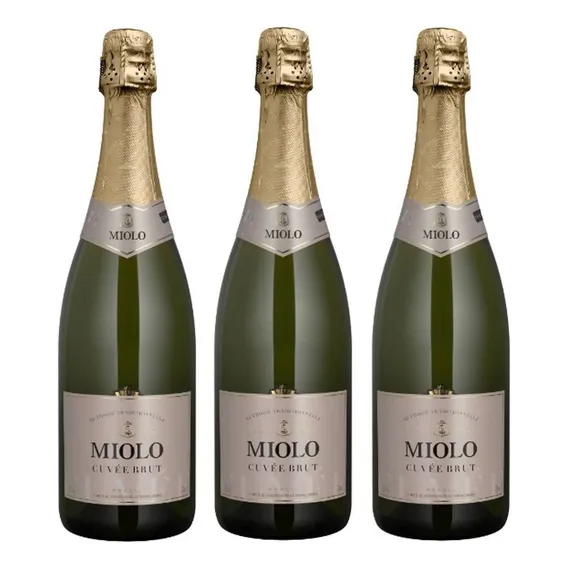 Kit 03 Unidades Espumante Brut Miolo Cuvée 750ml Foto 1