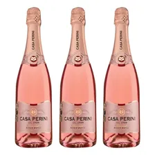 Kit 03 Unidades Espumante Casa Perini Brut Rosé 750mlCasa Perini Espumante adega Casa Perini brut 750 Foto  mini 1