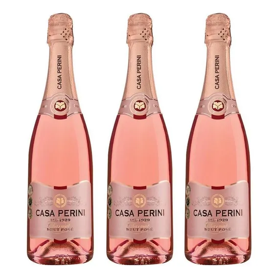 Kit 03 Unidades Espumante Casa Perini Brut Rosé 750mlCasa Perini Espumante adega Casa Perini brut 750 Foto 1