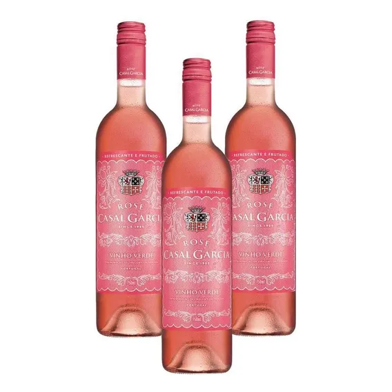 Kit 03 Unidades Vinho Casal Garcia Rosé 750ml Foto 1