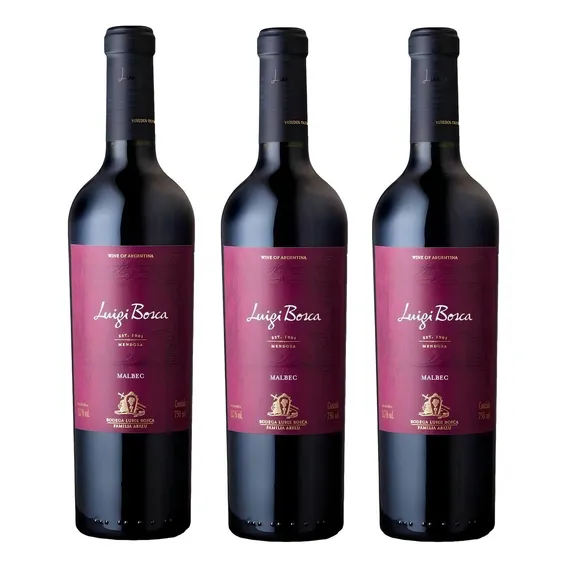 Kit 03 Unidades Vinho Luigi Bosca Malbec 750ml Foto 1