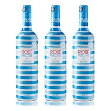 Kit 03 Unidades Vinho Rosé Piscine Stripes Suave 750ml Foto  mini 1