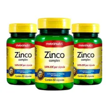 Kit 03 Zinco Complex 100% Idr Com 60 Cápsulas Maxinutri Foto mini 1