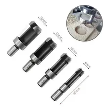 Kit 04 Brocas Para Cavilhas + 4 Cortadores Tapa Furos Foto mini 3