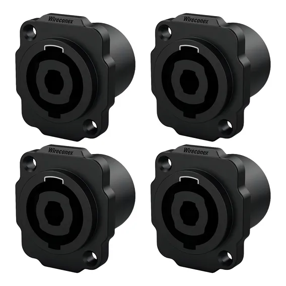 Kit 04 Conectores Speakon Femea De Painel Wc 1604 Wireconex Foto 1