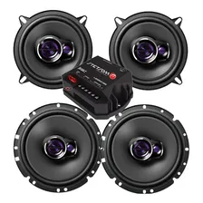 Kit 04 Falante Pioneer 5 E 6 200w Fiat Strada Palio + Módulo Cor Preto Foto  mini 1