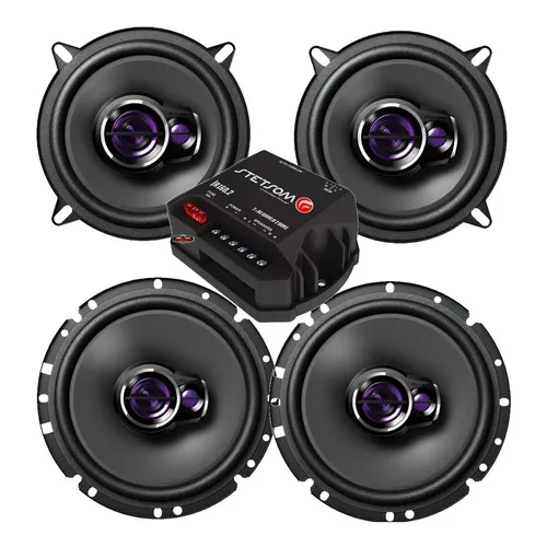 Kit 04 Falante Pioneer 5 E 6 200w Fiat Strada Palio + Módulo Cor Preto Foto 1