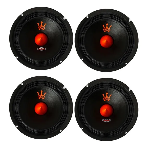 Kit 04 Falante Woofer Magnum 6 Pol Rex Fusio Médio Grave Top Cor Branco Foto 1