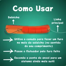 Kit 04 Isca Pesca Flutuador De Salsicha Flutuante Pescaria Superficie Foto mini 4