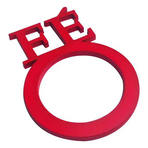 Kit 04 Porta Guardanapo Fé Mdf Vermelho D'rossi Foto 1