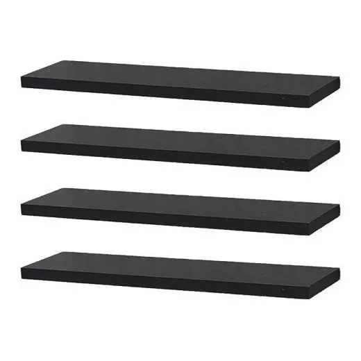 Kit 04 Prateleiras 30cm Mdf Preto Nicho Sala Quarto Cozinha Foto 1