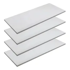 Kit 04 Prateleiras 30x15cm Branco Nichos Sala Quarto Cozinha Foto mini 2