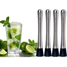 Kit 04 Socador Macerador Inox Drinks Caipirinha Bartender Foto  mini 1