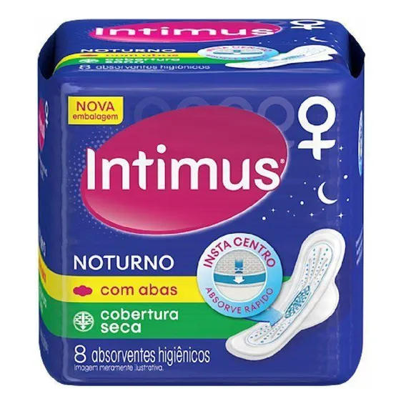 Kit 05 - Absorvente Intimus Gel - Noturno Seca Com Abas Foto 1