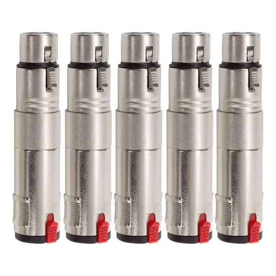 Kit 05 Adaptador Canon Xlr Femea X Jack P10 Femea Com Trava Foto 1