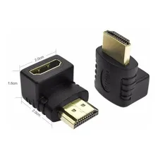 Kit 05 Adaptador Hdmi 90 Graus L Macho Femea - Tv Full Hd 4k Foto mini 3