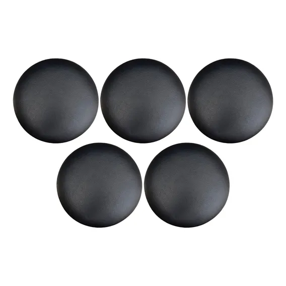 Kit 05 Assentos Redondo Banqueta Cadeira Corino Preto 30 Cm Foto 1
