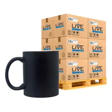 Kit 05 Canecas Mágica Preta Fosca Para Sublimação 325ml Live Foto  mini 1