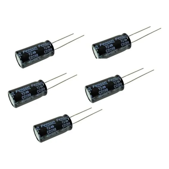 Kit 05 Capacitor 47uf X 100v Bipolar Foto 1