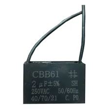 Kit 05 Capacitor Polipropileno 2x250v - Quadrado Cbb61 Foto mini  2