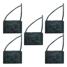 Kit 05 Capacitor Polipropileno 2x250v - Quadrado Cbb61 Foto  mini 1