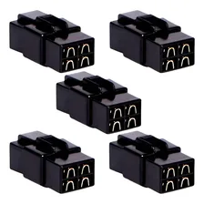 Kit 05 Conector 4 Vias Technoise Com Trava Macho E Fêmea Som Foto  mini 1