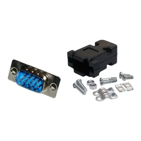 Kit 05 Conector Db9 Macho Com Capa Preta Kit Curto Foto 1