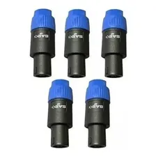 Kit 05 Conector Speakon Macho 4 Polos Speaker Santo Angelo Foto mini 1