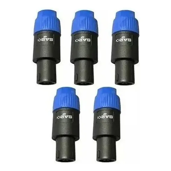 Kit 05 Conector Speakon Macho 4 Polos Speaker Santo Angelo Foto 1