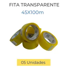 Kit 05 Fitas Adesivas Transparentes Durex 100m & 45mm Cor Transparente Liso Foto mini 4