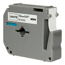 Kit 05 Fitas CompatÃvel Brother M231 Mk231 Mk 231 Pt-90 12mm Cor Branco Foto mini 2