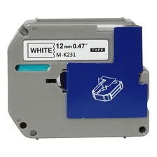 Kit 05 Fitas CompatÃvel Brother M231 Mk231 Mk 231 Pt-90 12mm Cor Branco Foto mini 3