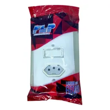 Kit 05 Paris Tomada 10a 2p+t Placa Mais Interruptor Simples 1 Tecla Cor Branco Epm Foto mini 4