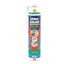 Kit 05 Veda Calhas Cinza Adesivo Selante Cola 280g Brascola Foto mini 2