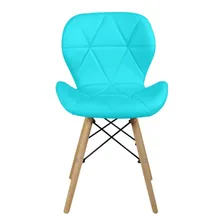 Kit 06 Cadeiras Charles Eames Eiffel Slim Wood Estofada Foto mini  3