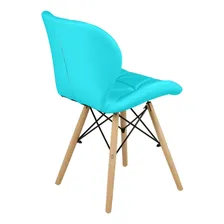 Kit 06 Cadeiras Charles Eames Eiffel Slim Wood Estofada Foto mini 4