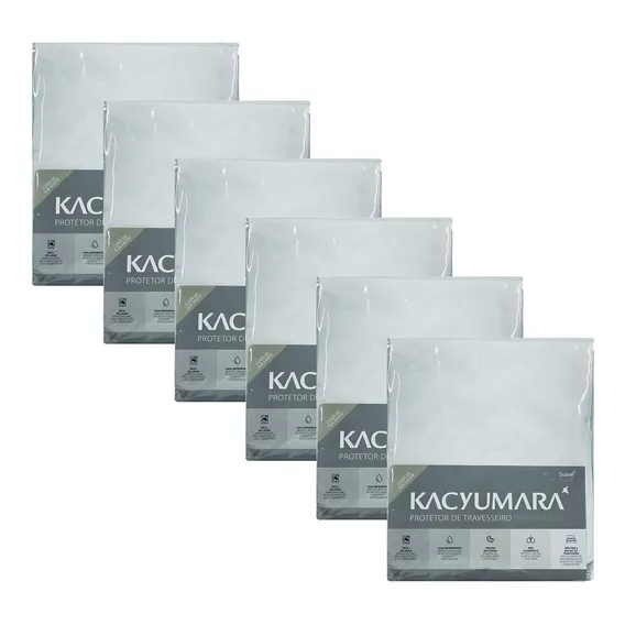 Kit 06 Capa Protetor Travesseiro Impermeável Malha Kacyumara Foto 1