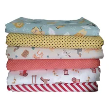 Kit 06 Cortes De Tricoline Infantil 50x70cm Lindas Estampas Foto mini 1
