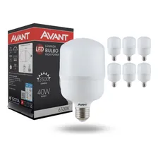 Kit 06 Lâmpadas Led 40w Bulbo E27 6500k Frio Avant Luz Branco-frio Foto  mini 1
