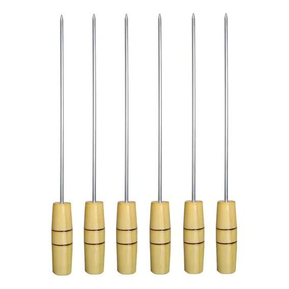 Kit 06 Mini Espetos Para Churrasco Foto 1