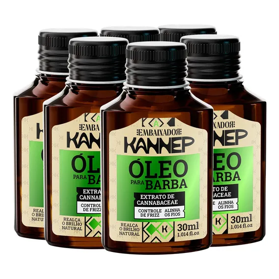 Kit 06 Óleo Para Barba Kannep Embaixador 30ml Foto 1