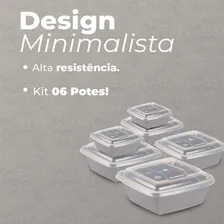 Kit 06 Potes De Plastico Tamanhos Diferentes Com Tampa Foto mini 3