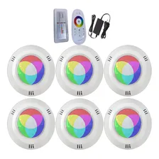 Kit 06 Refletor Led Piscina Hiper Led 15w Abs Rgb Rosca Foto mini 2