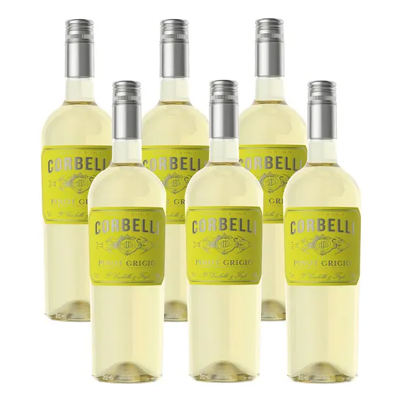 Kit 06 Unidades Vinho Corbelli Pinot Grigio 750ml Foto 1