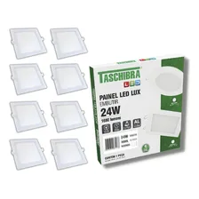 Kit 08 Painel Plafon Led Quadrado Embutir 24w 6500k Cor Branco 127/220V Foto  mini 1